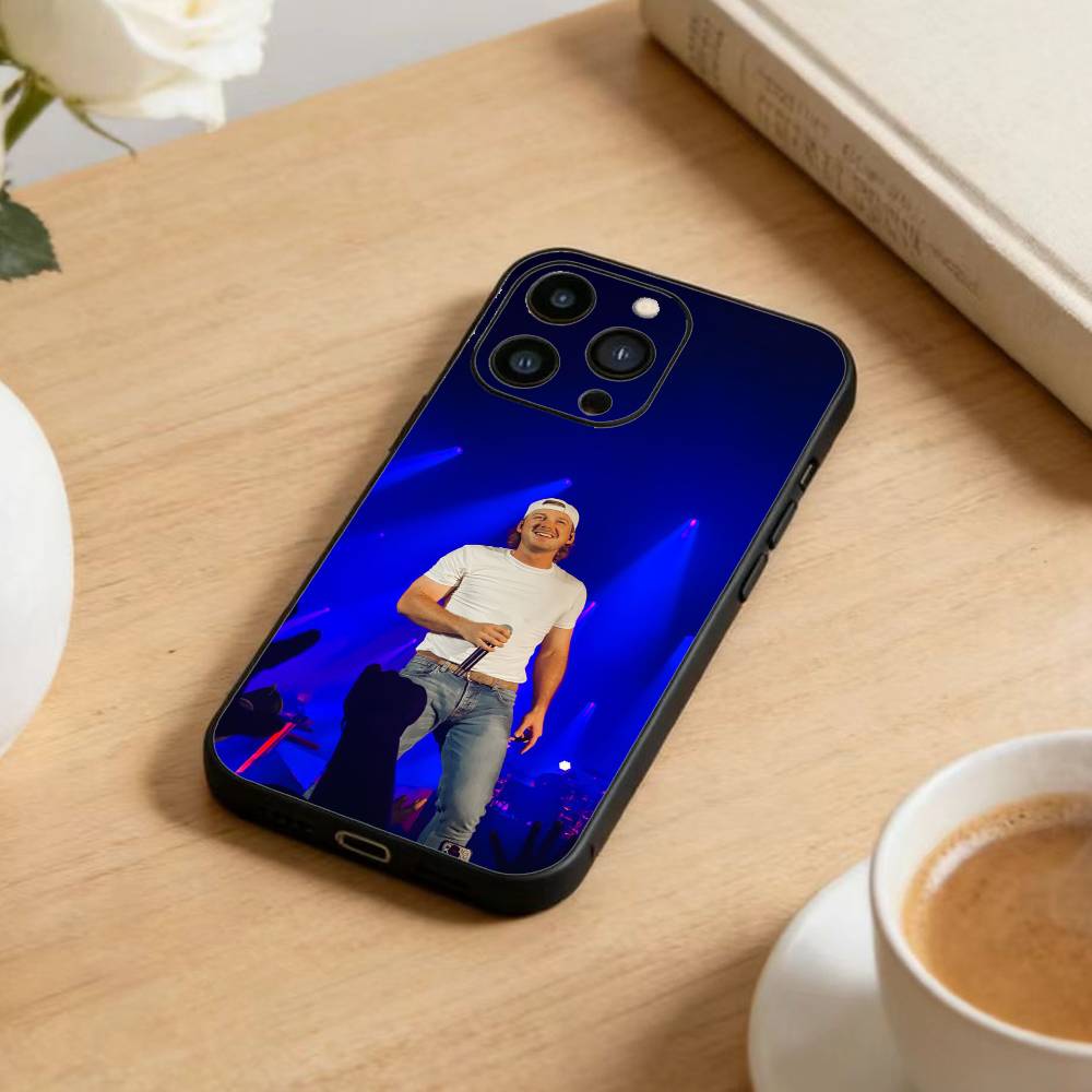 

F-Morgan Wallen Phone Case For iPhone 17 16 15 14 13 12 Max Plus Silicone Black Cover iPhone14Plus