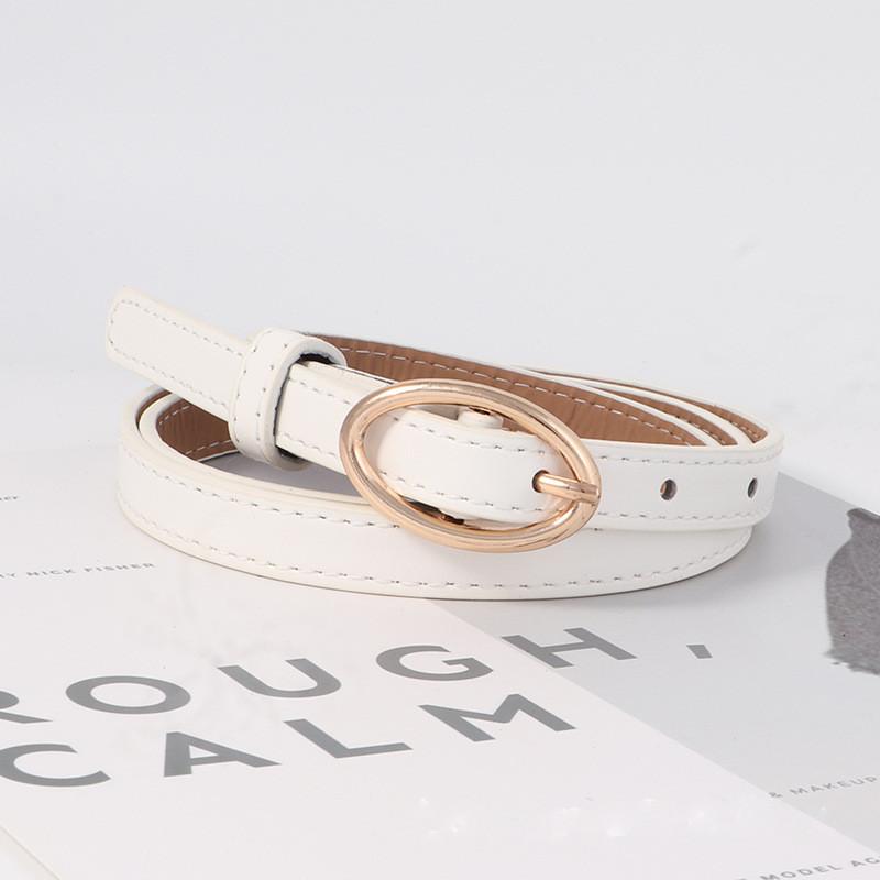 Slim Black Womens Belt Minimalist Versatile Dress Decor Jeans Korean Accessory