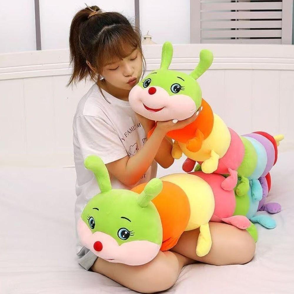 Accompany Doll Stuffed Insect Doll Soft Long Pillow Cushion Plush Caterpillar Toy Bedroom Use