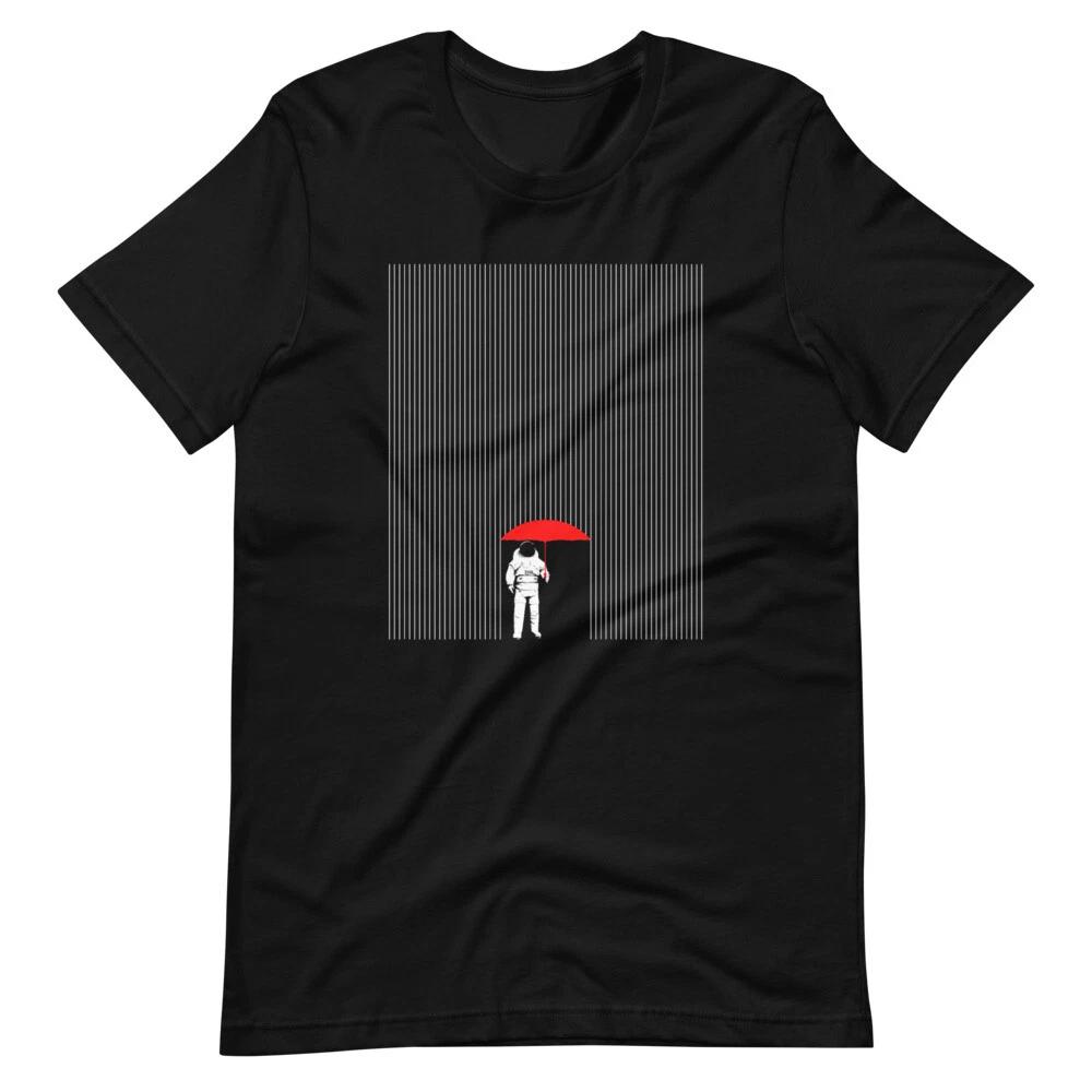 Astronaut with Red Umbrella T-Shirt L