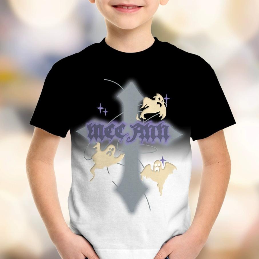 4-15 Years Old T Shirts Letters Comfortable Polyester Girls Children Long Sleeve T-Shirt Cartoon 3D Printed T Shirt Kids Clothing