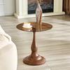 Round Glass Side Table Modern, Elegant Coffee Table with Tempered Glass Top & Stable Base, Compact Sofa Table for Living Room Bedroom (Table Only)