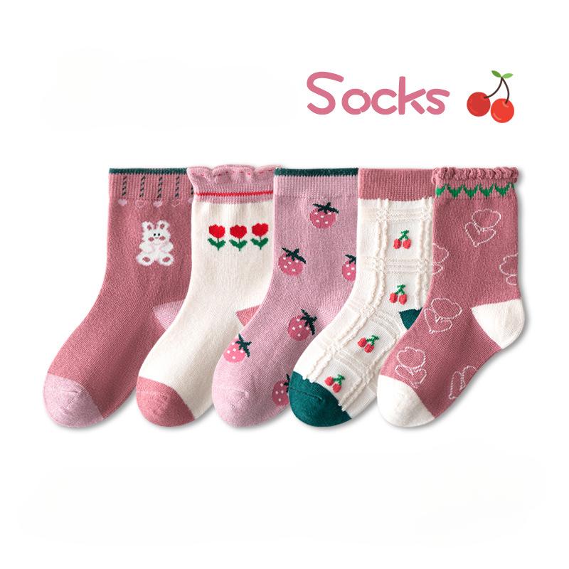 Kid's Socks Girls Socks Sweet Fancy Sock Baby Toddler Spring Autumn Winter Socks Children