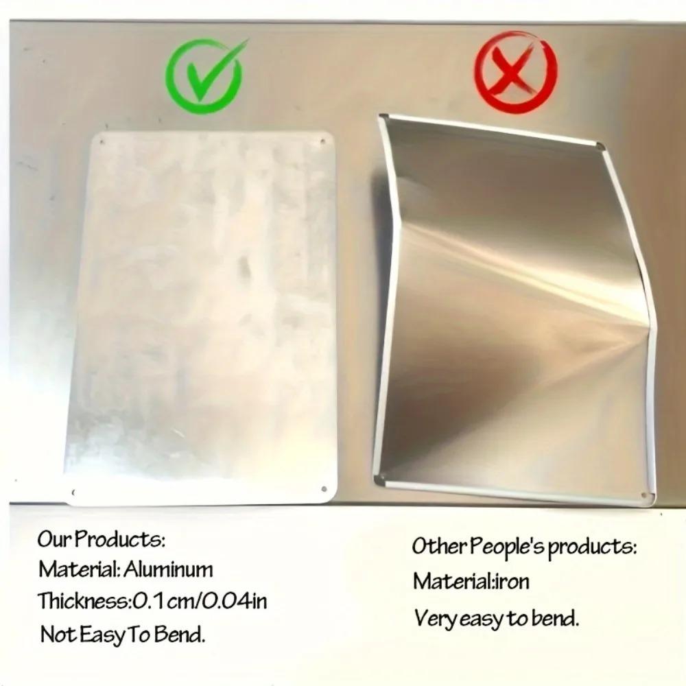 Individuelles Retro-Aluminiumblechschild Personalisierte Bildbuchstaben Innen Außen Wanddekor Plakette