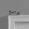 Minimalistický kovový koupelnový znak Ornament Symbol toalety Sprchová figurka Dveřní umělecký znak Domácí nástěnná umělecká dekorace Humorný design