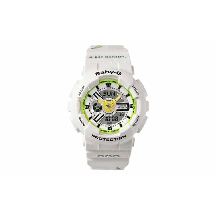 CASIO BABY G Minion Co branded Model Quartz Movement Resin Strap Watch Women's Watch White Dial BA-110MON21-7APRM-person