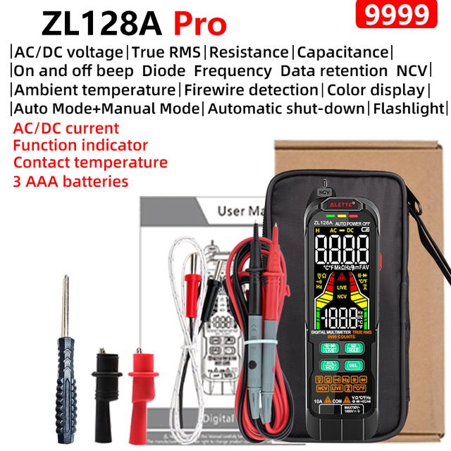Multimetro Digital Profesional Multimeter 9999 T-RMS LCD Multimetre DC AC Current Voltage Tester Capacitance Diode Usb Tester