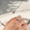 Pierre Pearl Heart Necklace Ring