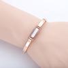 Basic Minimalist Modish Stylish With Rhinestone Bracelets Rose Gold Tone Open Wrist Bracelet Girlfriend Birthday Giveaway Gift Idea Non FadingSimple