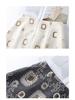 Spring 2026 Women's High-End Khaki Sequin Embroidered A-Line Short Skirt