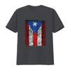 Womens Vintage Flag of Puerto Rico T Shirt Distressed  vintage Washed Stretched Unisex Versatile Casual Top For Everyday Wear