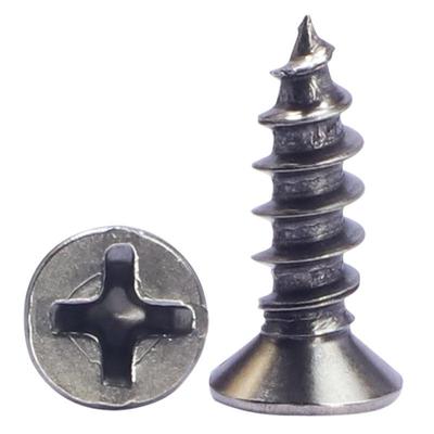 KA Schwarz vernickelte, gehärtete Senkkopf-Blechschrauben mit flachem Kopf, Kreuzschlitz, M2/M2,6/M3/M4/M5