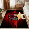 Milan Football club Printed Office Carpet Chair Cushion  Entryway Rug, Rugs for Living Room, Bedroom Christmas gifts