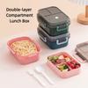 Sealed Student Lunch Box Divided Food Storage Container Microwave Oven Lunch Box  School