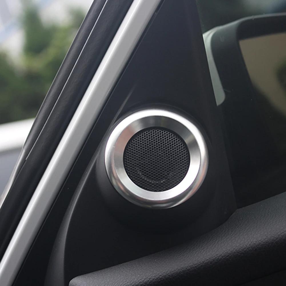 2PCS Car Decor Circle Trims Głośnik Anodowane Aluminium Car Door Audio Speaker Rings Trims dla Honda Civic 2016 2017 2018 2019