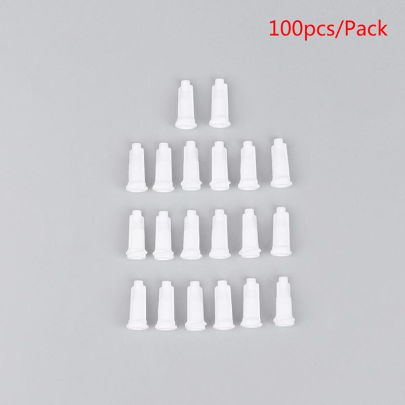 100pcs Syringes Tip Featuring Sturdy Plastic Construction For Precise Glues Control In Black White Orange Various Color Option