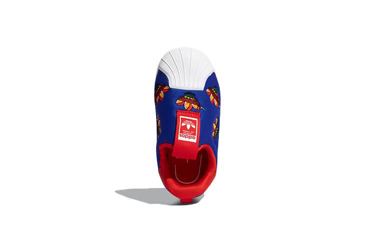 Adidas Originals SUPERSTAR 360 Abrasion Resistant Low top Toddler Shoes Blue White Red Infant And Toddler FY2512