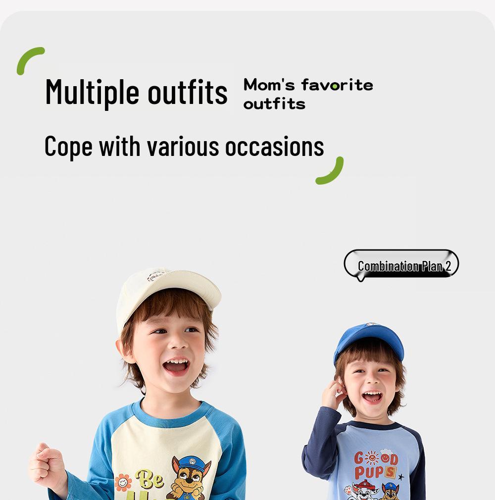 Дитяча футболка з довгим рукавом та круглим вирізом PAW Patrol для хлопчиків та дівчаток - Весна/Осінь Нове надходження