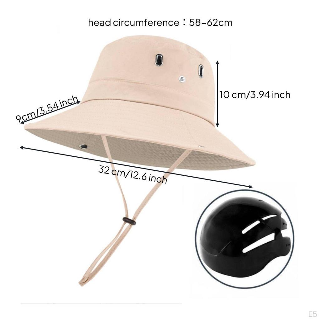 Wide Brim Fisherman Hat UPF 50+ ImpactResistant EN1078 Certified Outdoor