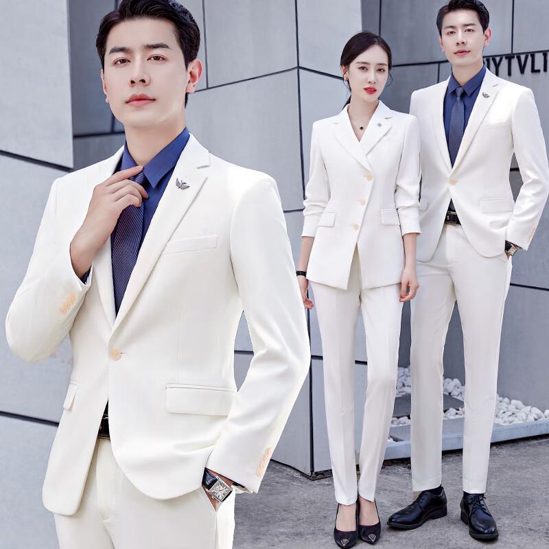 Унисекс деловой костюм-тройка против морщин M