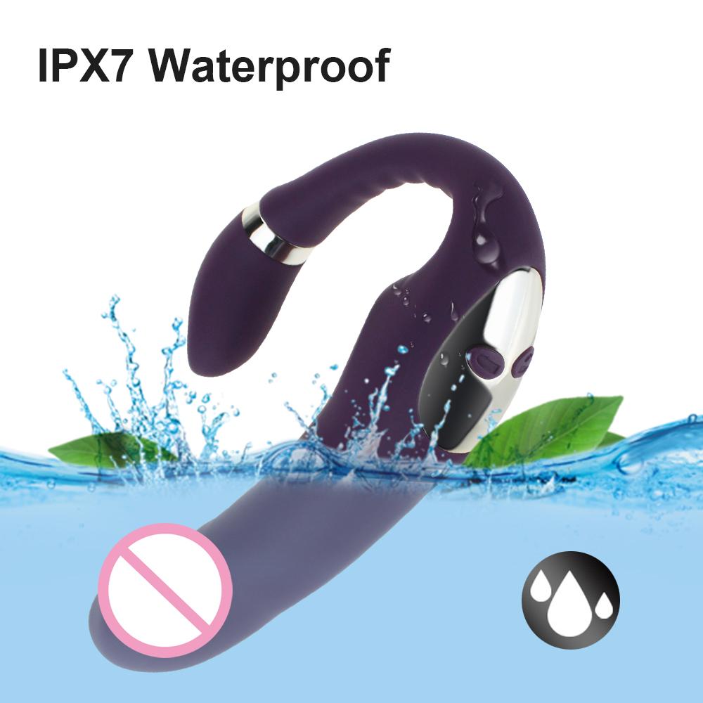 Sex Vibrator G-spot Simulate Soft Double-Head Vibrate Sex Toys for Women Clitoris Massager Rechargeble C-shape for Couple Fun