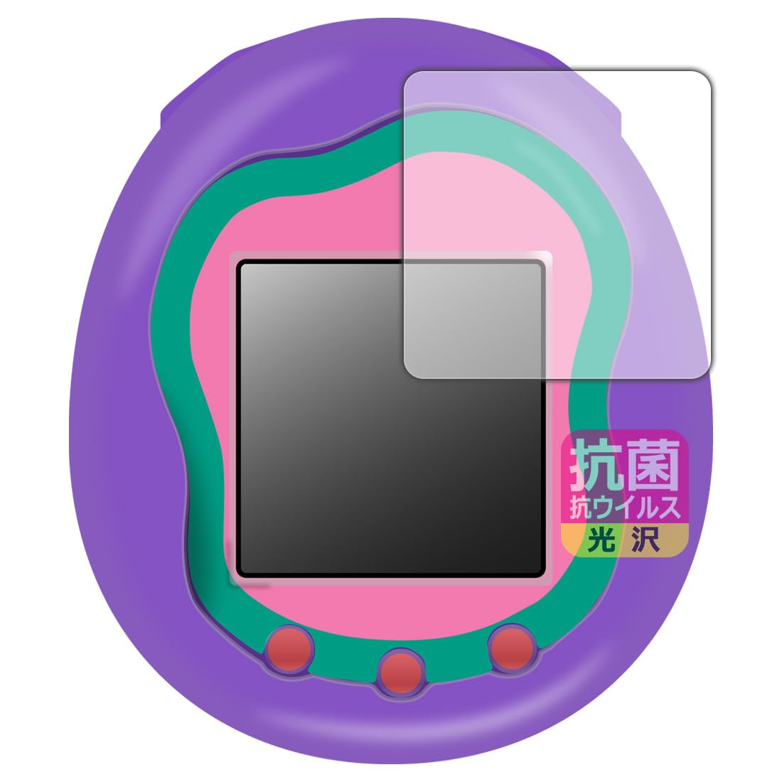 

Защитная пленка для экрана PDA Kobo Tamagotchi Uni, совместимая, антибактериальная и противовирусная, сделано в Японии [глянцевая] пленка,