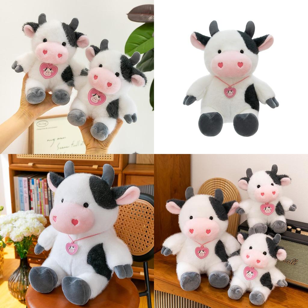 Cute Sitting Cow Plush Toy With Pp Cotton Filling For Children And Kids Gift