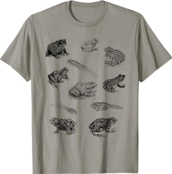 Tadpole Frog Toad Collage T-Shirt for Frog Lovers Hunters T-Shirt XL
