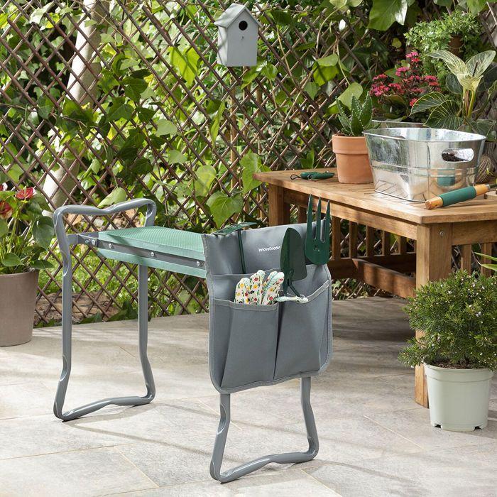 Banco de Jardín - INNOVAGOODS - Situl - Plegable - Bolsa de Herramientas - 2 Plazas