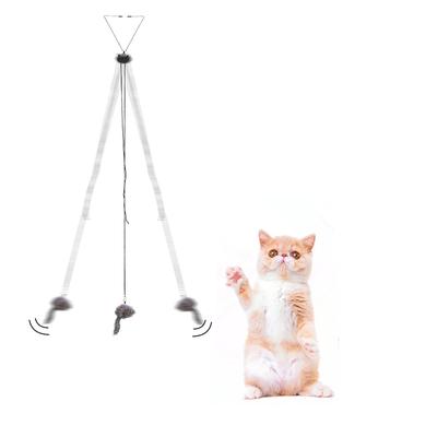Adjustable Interactive Cat Toys Window Door Hanging Mouse Teaser Mice Bunny Flutter Self Palying Pet Toys Kitten Cat