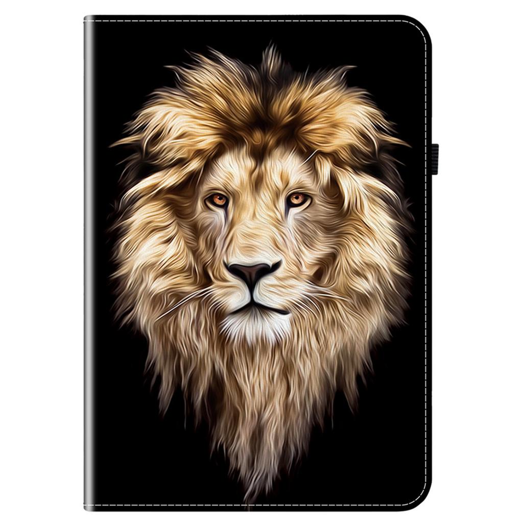 Para Samsung Galaxy Tab A11 Capa de Couro Estampa Impressa Suporte Capa para Tablet com Porta-Cartões