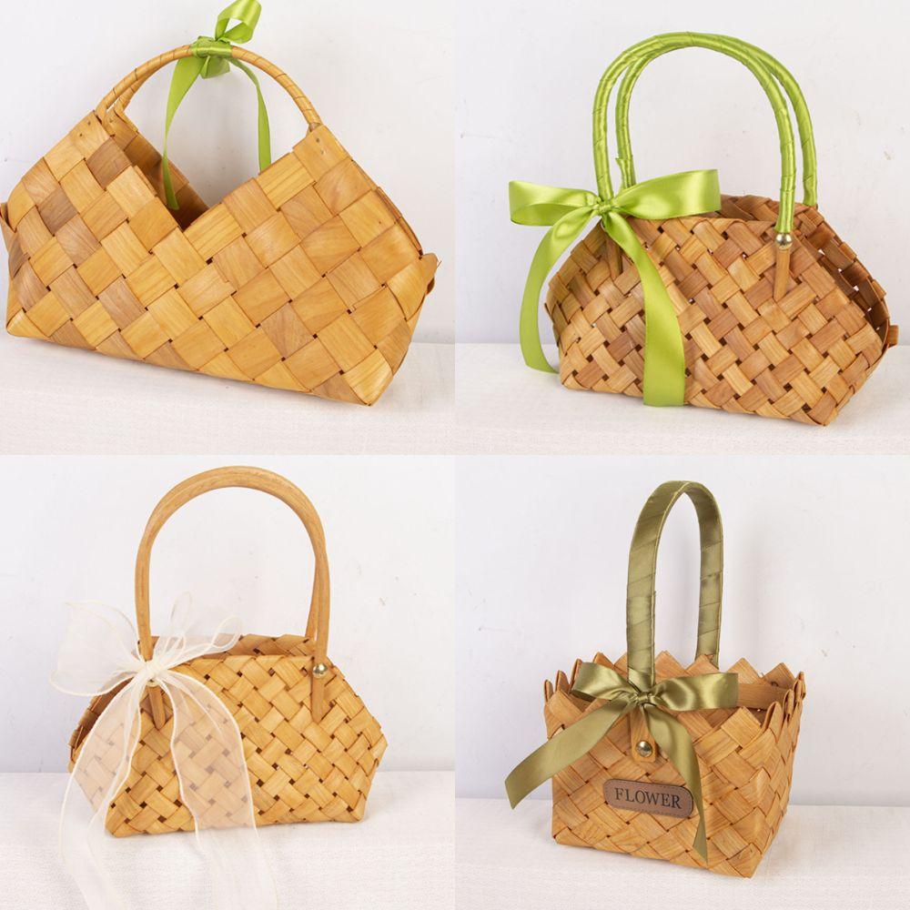 Handheld Flower Pots Handmade Sundries Organizer Fashionable Hanging Baskets  Home