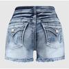 Slimming Denim Shorts for Women 2025 Summer Fashion Three Quarter Length Sexy Slim Fit Jean Skinny Solid Color Denim Short Pants