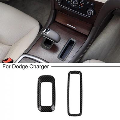 Gear Shift Panel Cover Trim Ring For Charger/Chrysler 300 2010-2014 Carbon Fiber