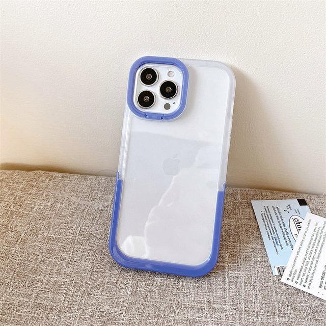 Shockproof Clear Kickstand Phone Case For Iphone 14 Pro Max 13 12 11 Pro Max 14 Plus Lens Protection Silicone Bumper Back Cover