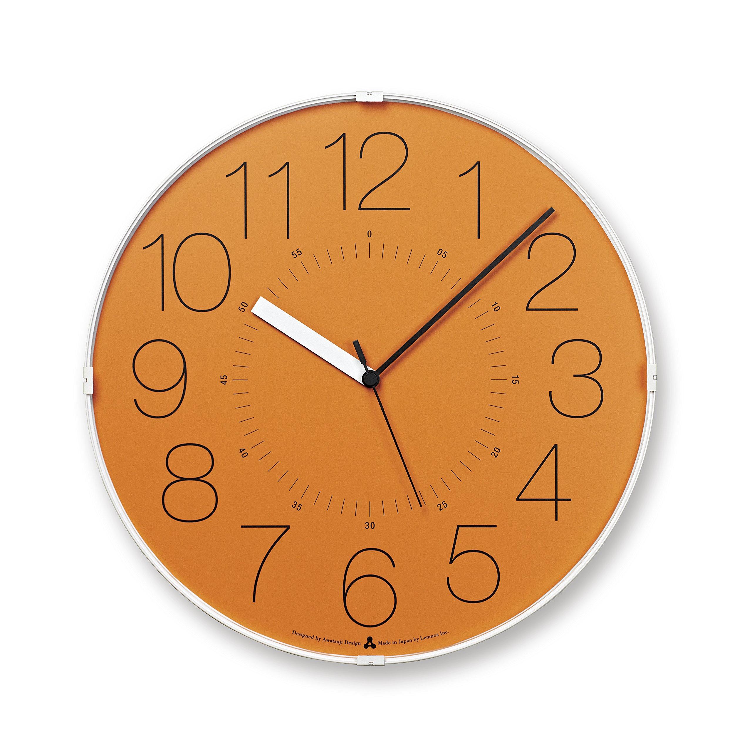 

Remnos CARA AWA21-01OR Lemnos Wall Clock, Analog, Color, General Quartz Clock