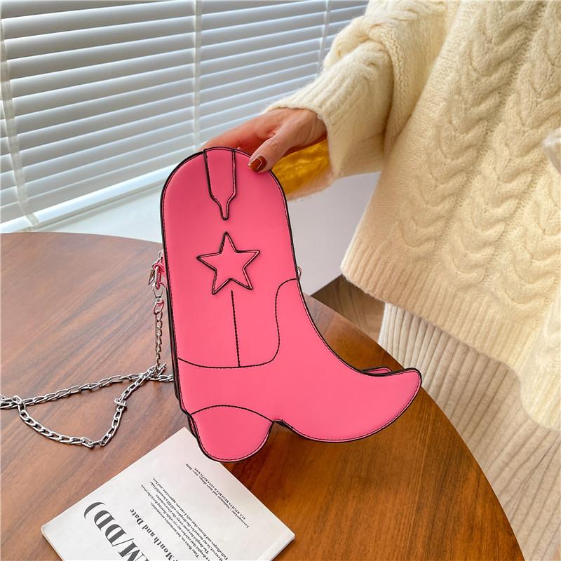 

Personalized high heels bag 2025 new Mori soft girl cute funny ins Internet celebrity shoulder chain messenger bag чорний