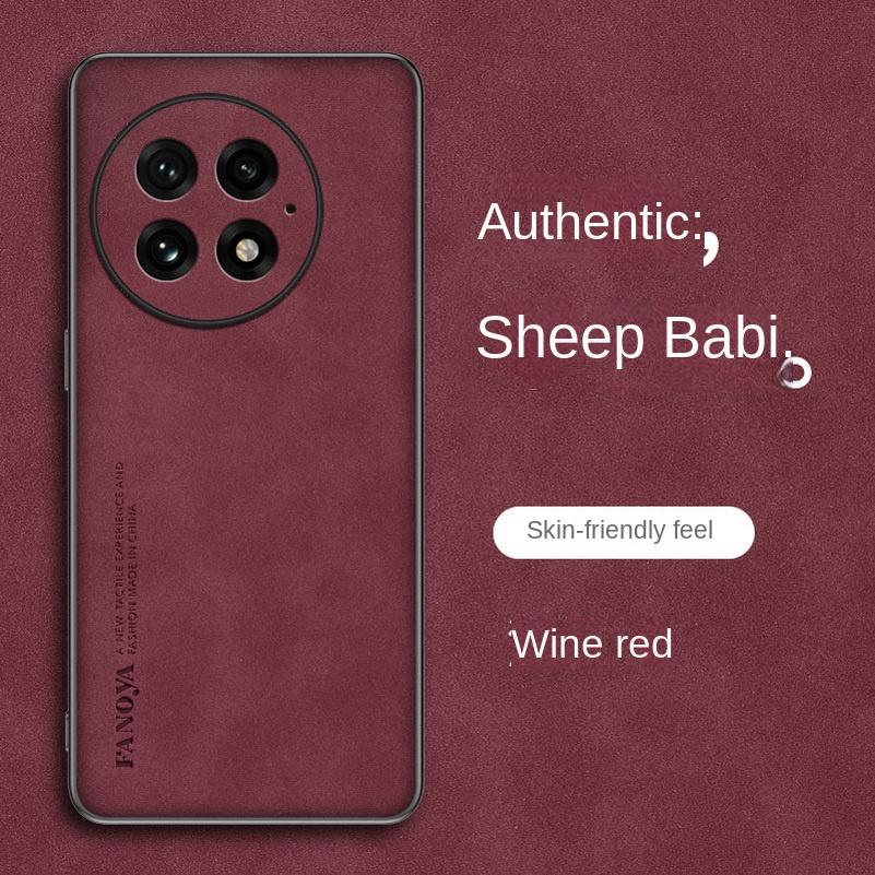 Einfache Leder-Komfort-Wildlederhülle Für OnePlus 13 12 12R 11 11R 10T 10 Pro OnePlus Nord 4 CE 4 3 Lite Ace 3 Linsenschutzhülle