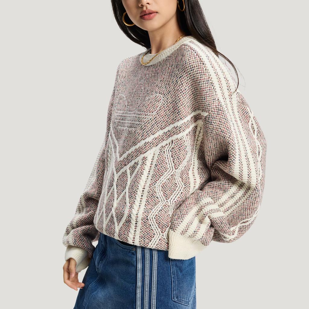 adidas Originals FW25 Sweatshirt CNY New Year Edition Sport Loose Striped Knit Long Sleeve Sweater Unisex Sweater KT0692