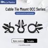 OCC Round Fixed Base Cable Tie Mount Wire Clip PC Board Plug-in, M5 Hole (Single Piece)