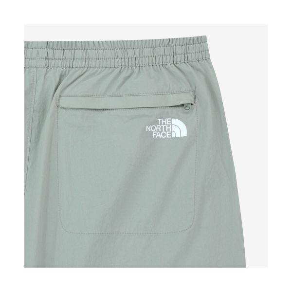 The North Face Solid Color Elastic Waist Three-Quarter Casual Shorts Unisex Shorts Light-Gray NS6NR06L