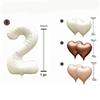 7pcs 32inch Number Balloons Set Helium Balloon with Big Heart Balloons for Girl and Boy 9th Year Old Birthday Party Decorations