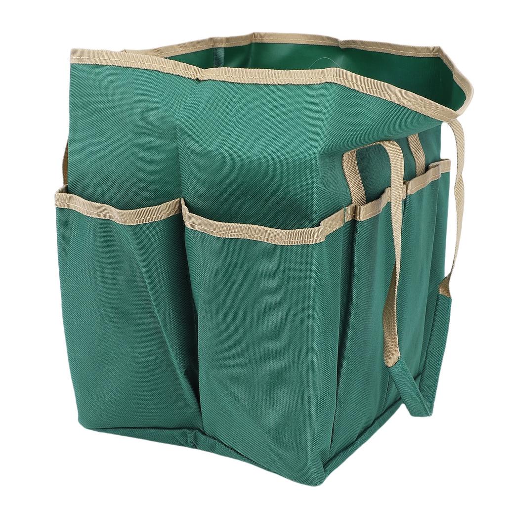 Oxford Cloth Tote Bag Large Portable with Multiple Pockets for Gardening Pruning Tools Teacher Stationery Storage