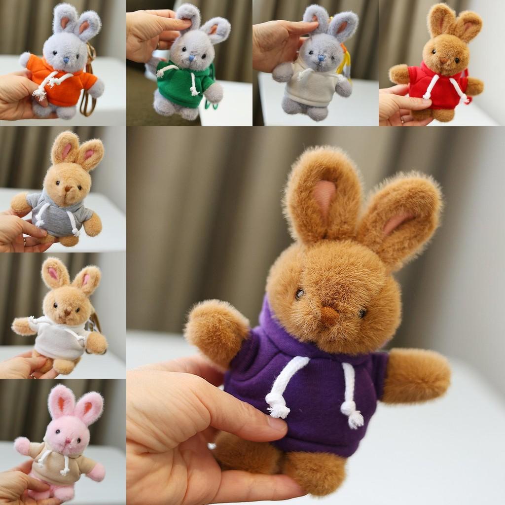Rabbit Plush Keychain Toy Cute Stuffed Animal Doll Kids Birthday Keyring Gift