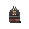 Gentlemen Bear Leather Backpack Large Unisex Backpacks Black A7632-8210-1555