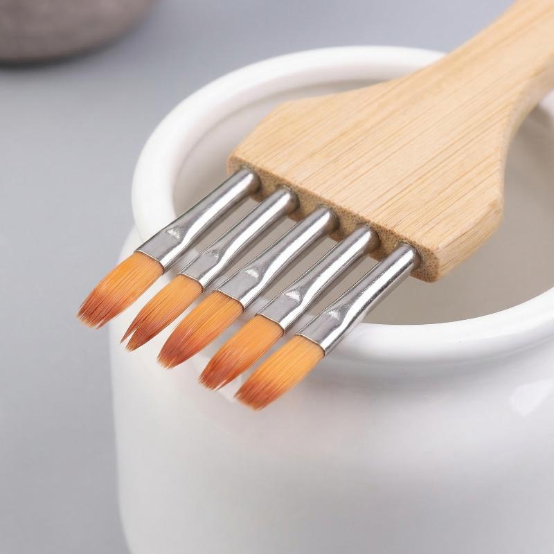 1/3/6Pcs Wooden Handle Multi-toothed Brush Comb Watercolor Acrylic Brushes Set Artists Drawing Supplies