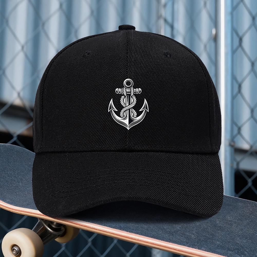 An Adjustable Cap Featuring a Vintage Anchor Print Perfect for Both Unisex And Women Who Enjoy Outdoor Sports ItS an Ideal Gift