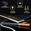 Guitar Fret Crowning Tool Fret File Dressing with Narrow/Medium/Wide 3 Edges Guitar Repairing & Luthier Tool Wood Handle