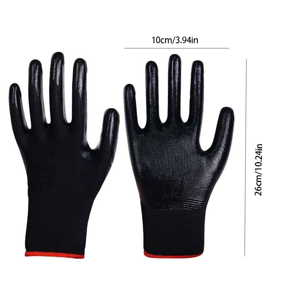 12pairs Breathable Safety Work Gloves Excellent Grip Durable PU Coated Gloves Wear-Resistant Corrosion-Resistant