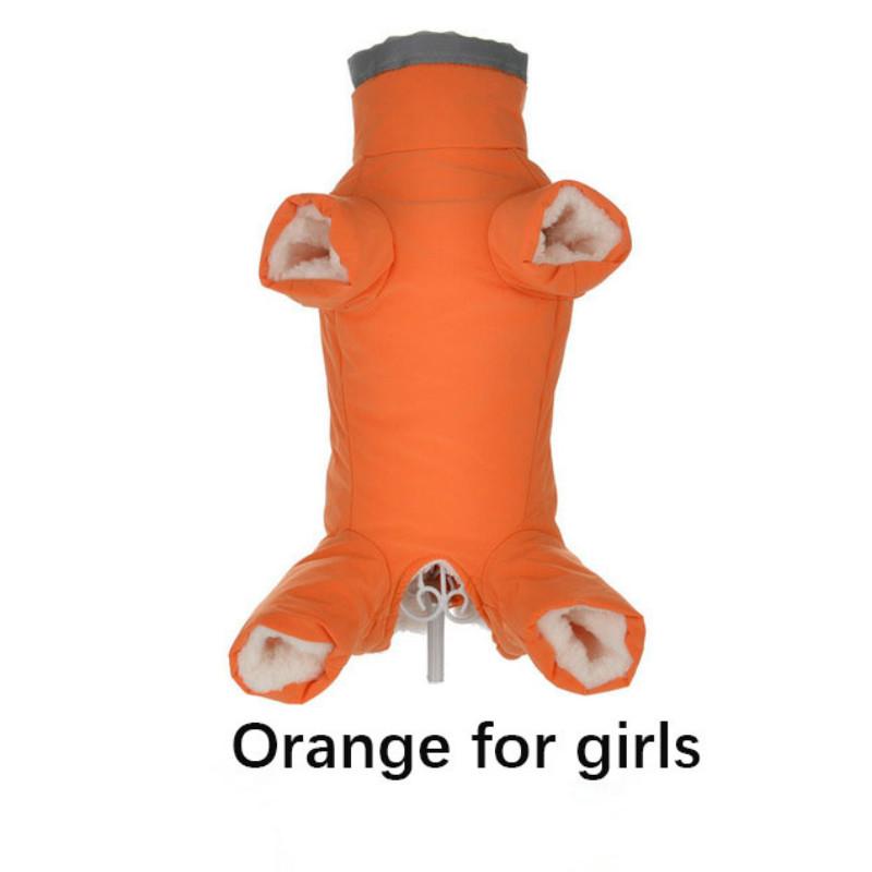 Dog Coat Winter Overalls for Dogs Warm Waterproof Pet Jumpsuit Trousers Male/ Female Dog Reflective Small Dog Clothes Apparel Puppy Down Jacket